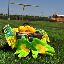 Lemon Drip Football Gloves